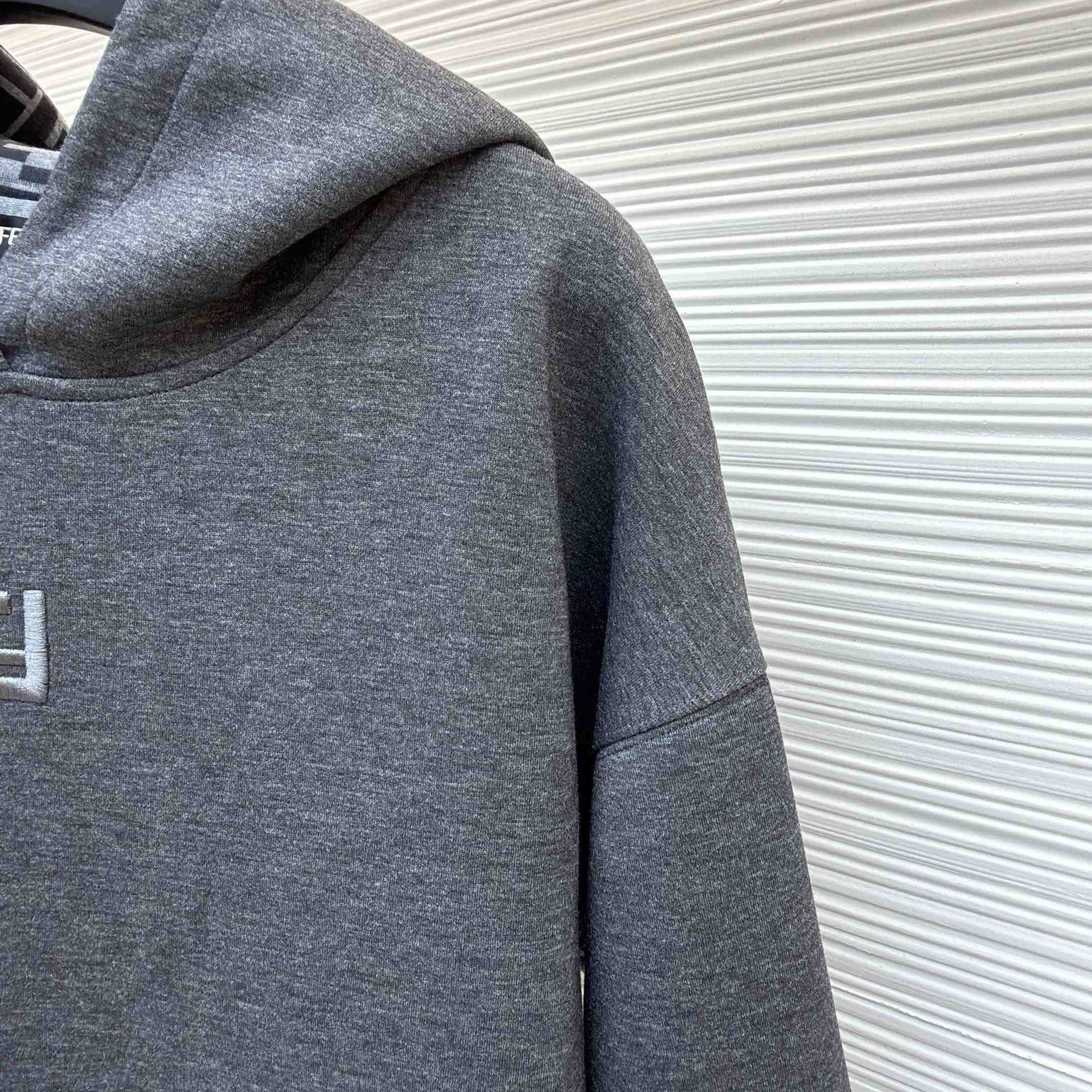 Fendi Dark Gray Cotton Sweatshirt - EUR FASHION