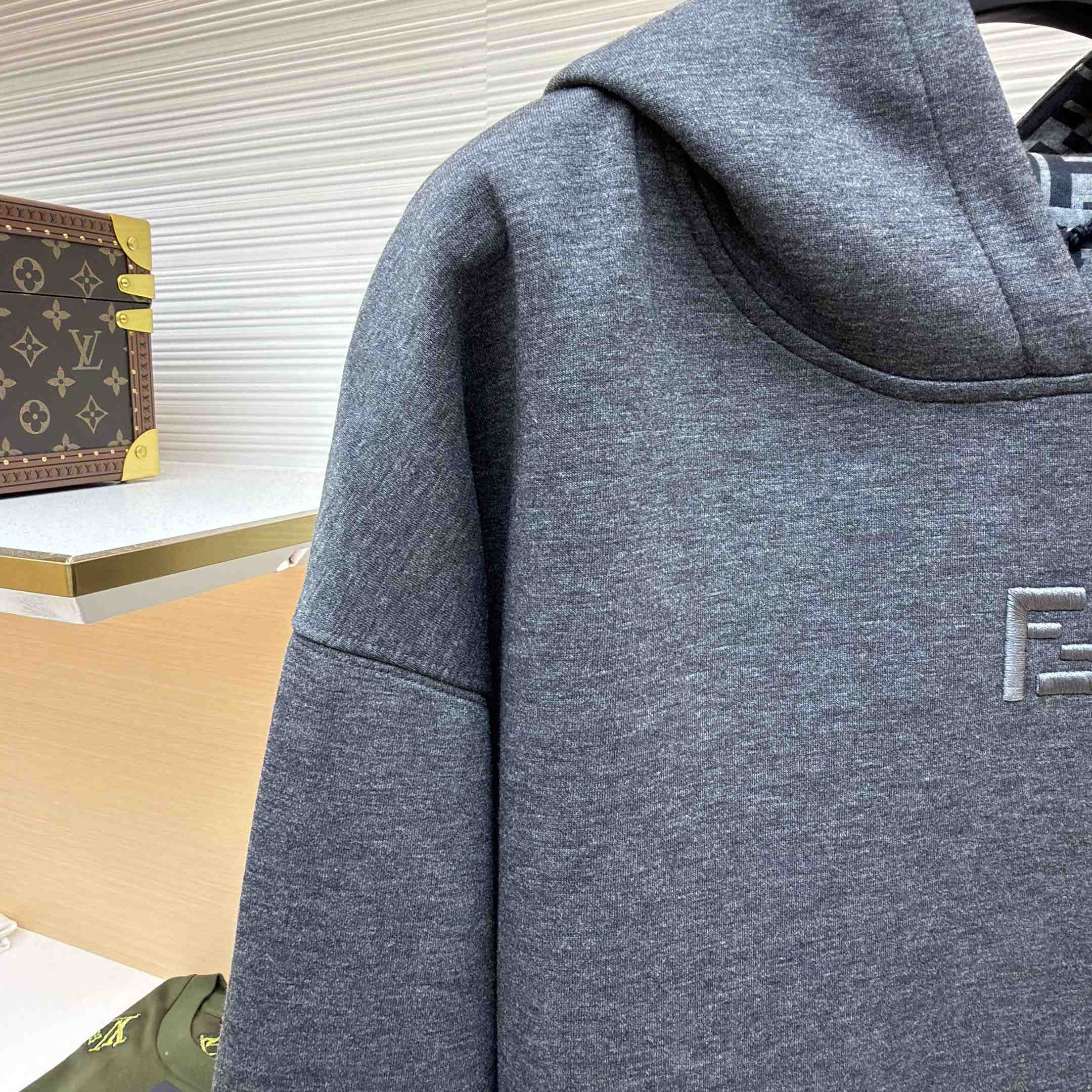 Fendi Dark Gray Cotton Sweatshirt - EUR FASHION