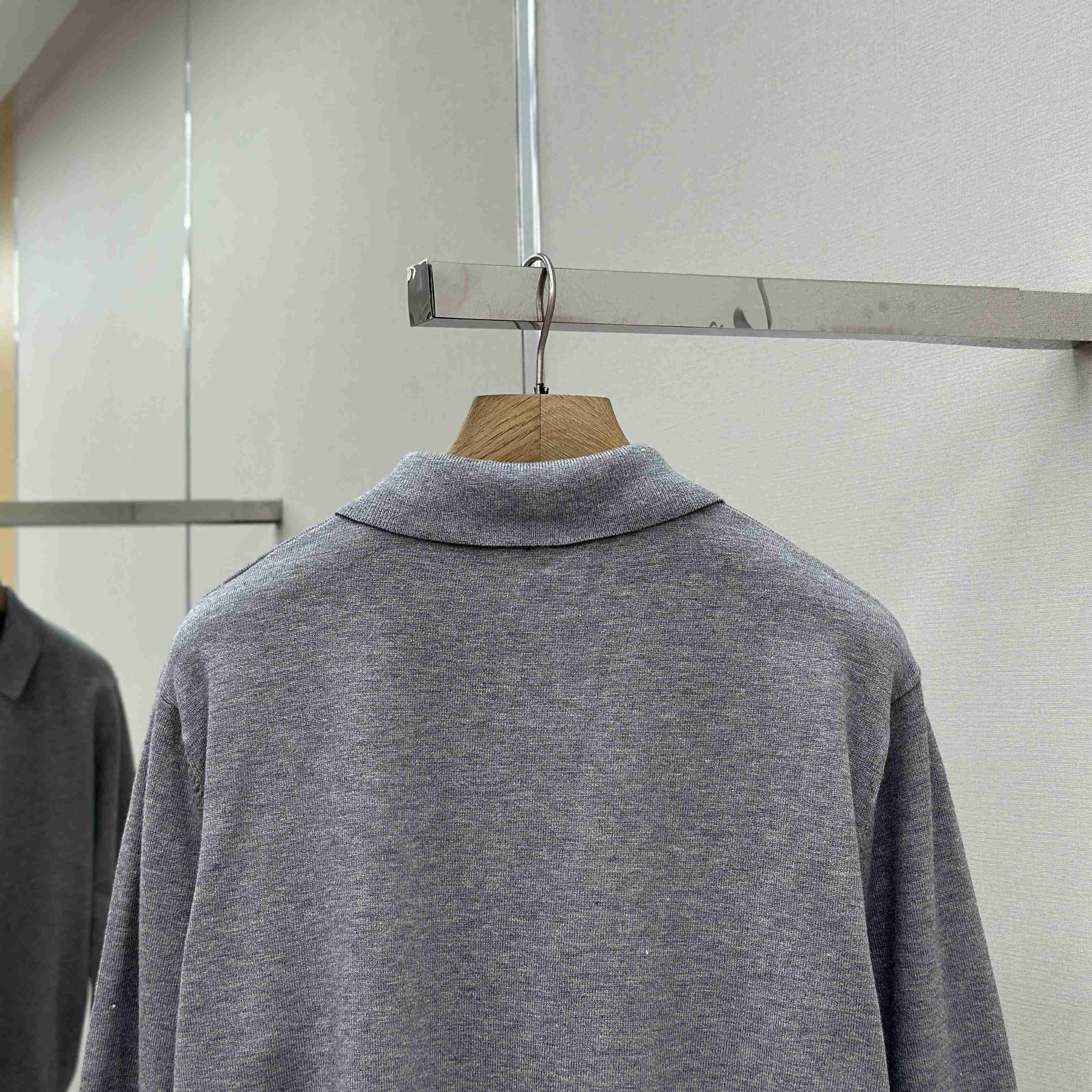 Fendi Gray Wool Polo Shirt - EUR FASHION