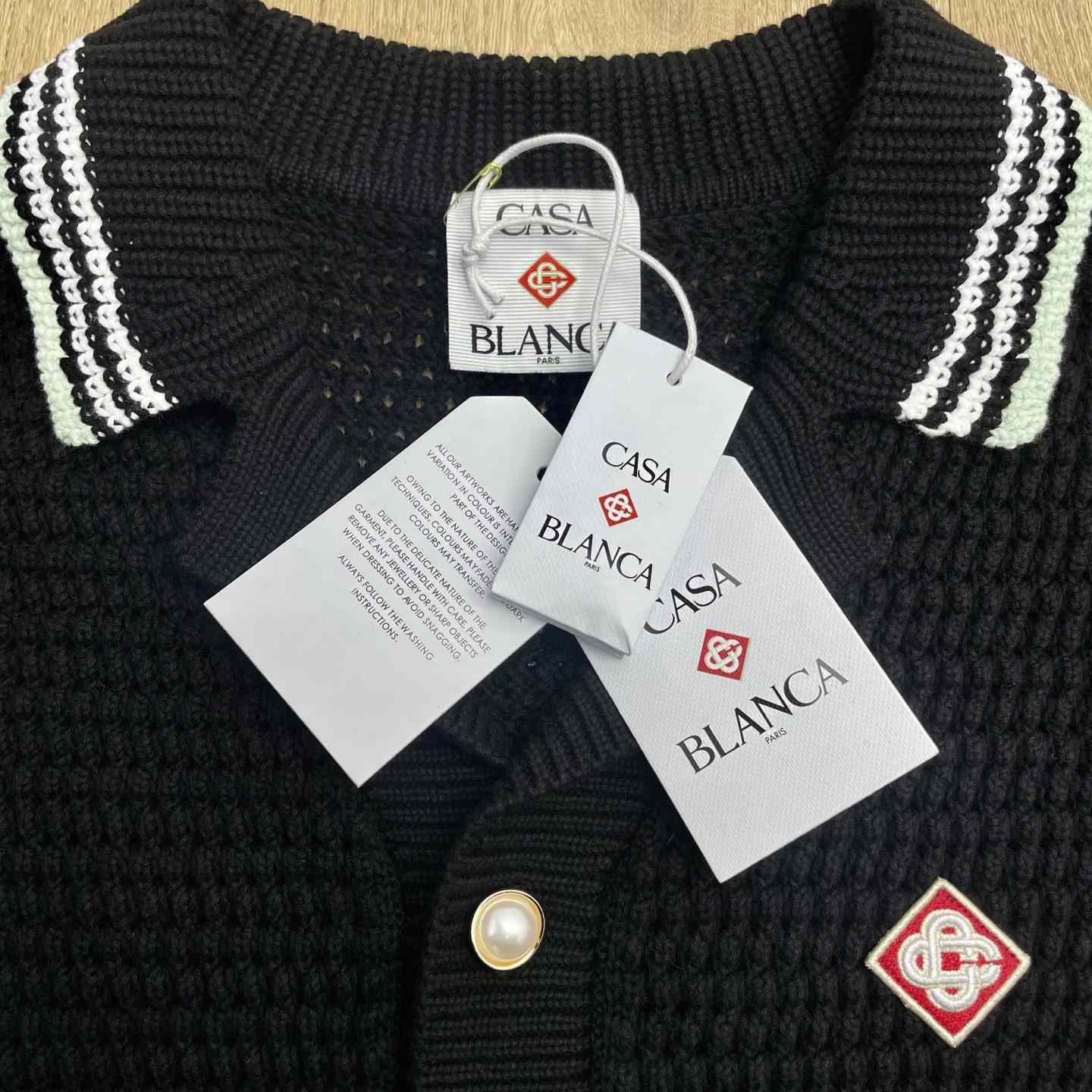 Casablanca Buttoned Ribbed Knit Cardigan   D0114 - EUR FASHION