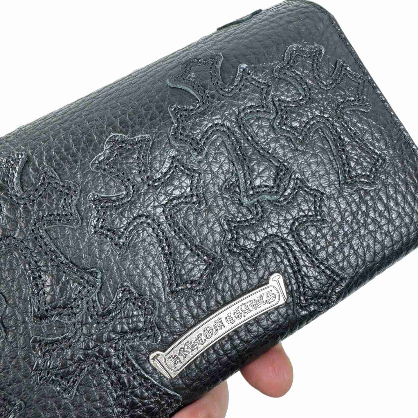 Chrome Heart Leather Cross Wallet - EUR FASHION