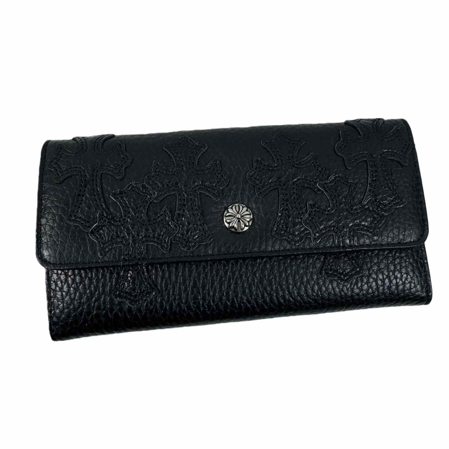 Chrome Heart Leather Cross Wallet - EUR FASHION