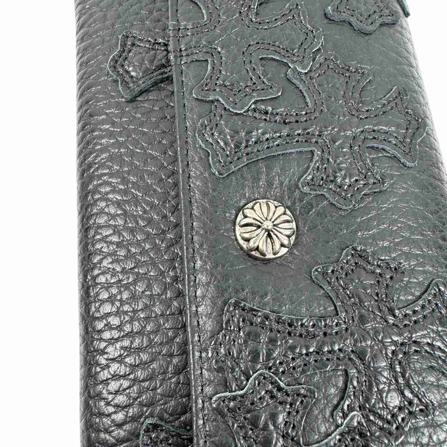 Chrome Heart Leather Cross Wallet - EUR FASHION