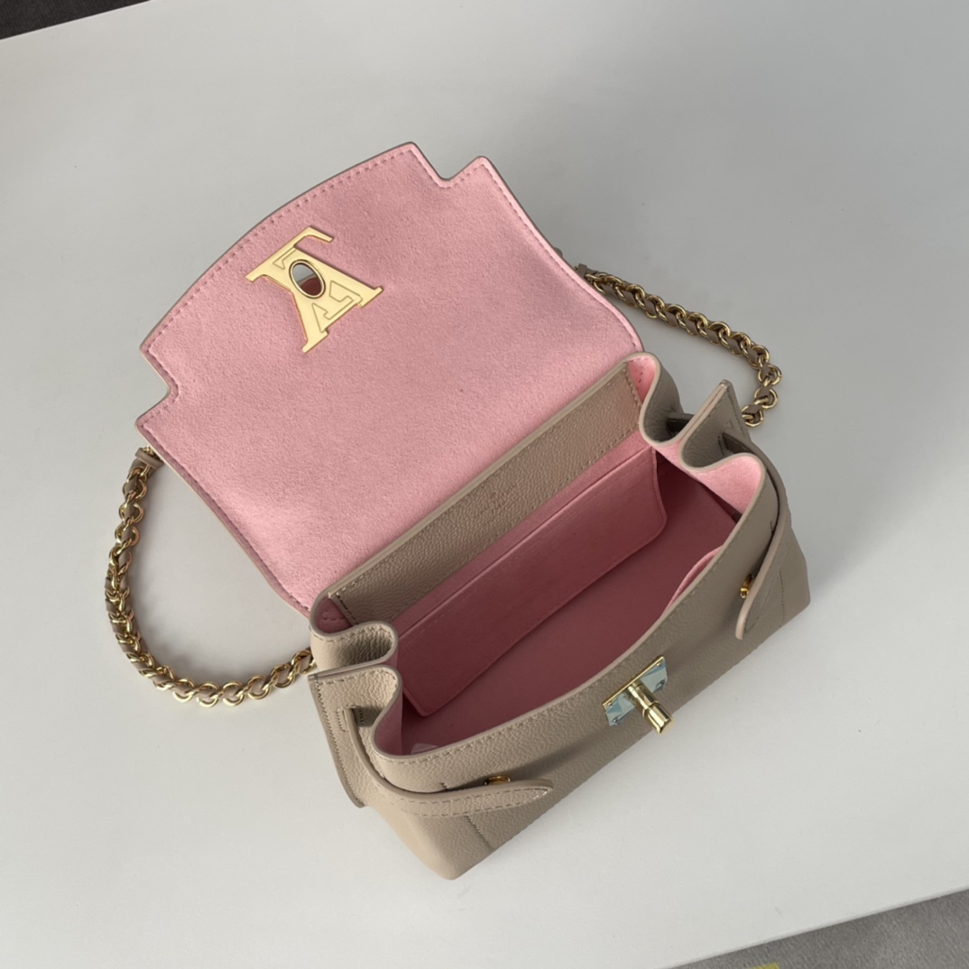 Louis Vuitton Greige Leather LockMe Ever Mini Bag    M21052 - EUR FASHION