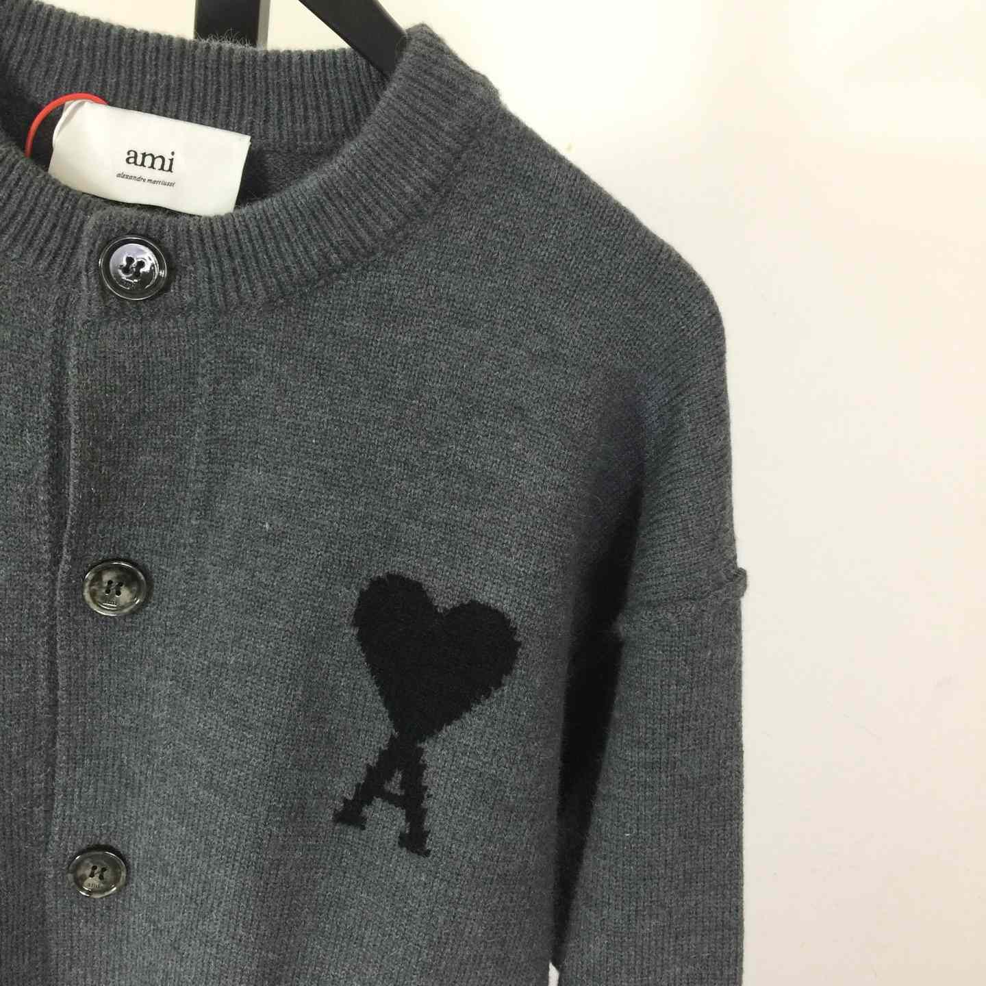 AMI Paris Ami De Coeur Wool Cardigan - EUR FASHION
