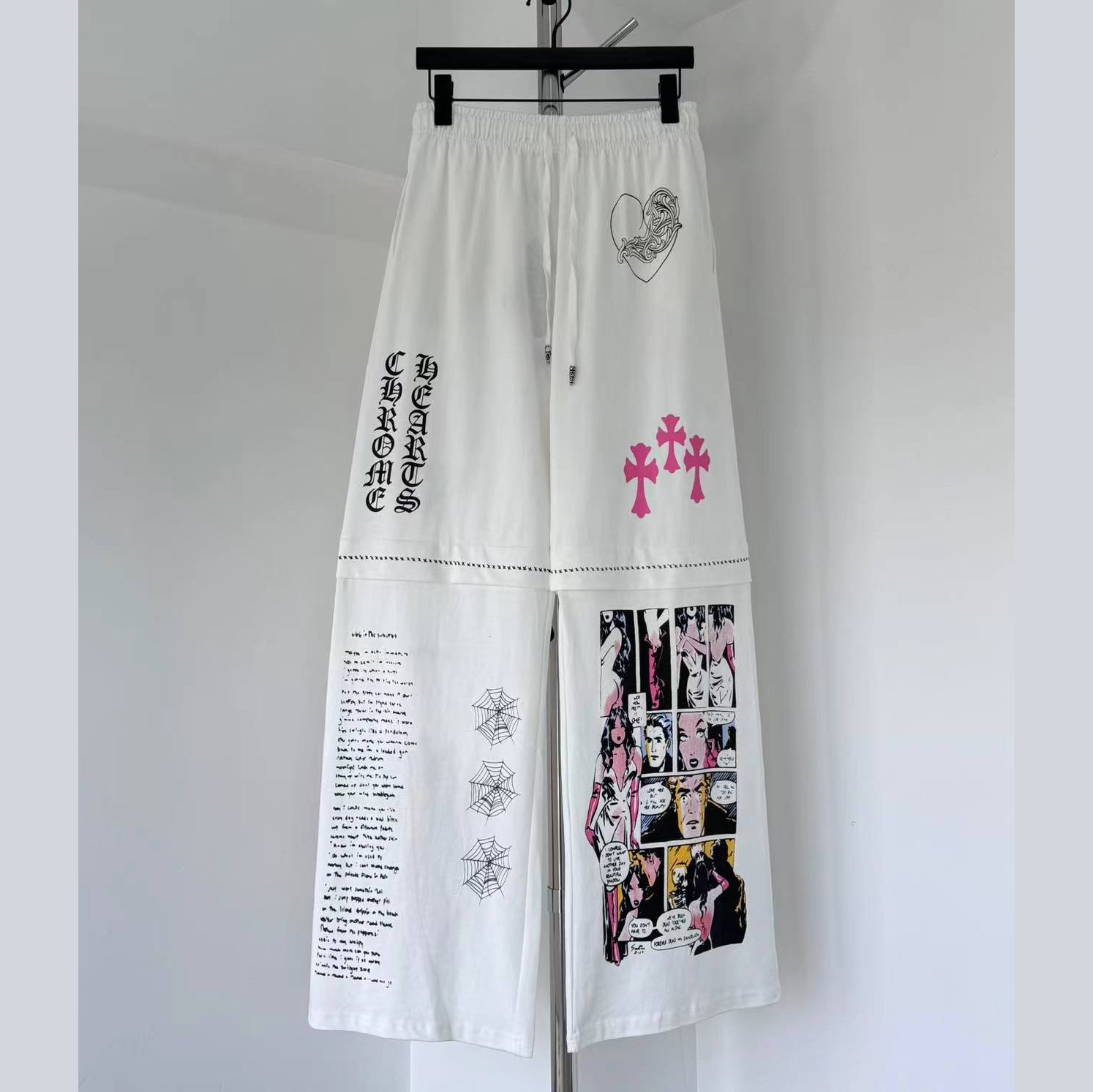 Chrome Hearts - x Deadly Doll White Comic Print Pants - EUR FASHION