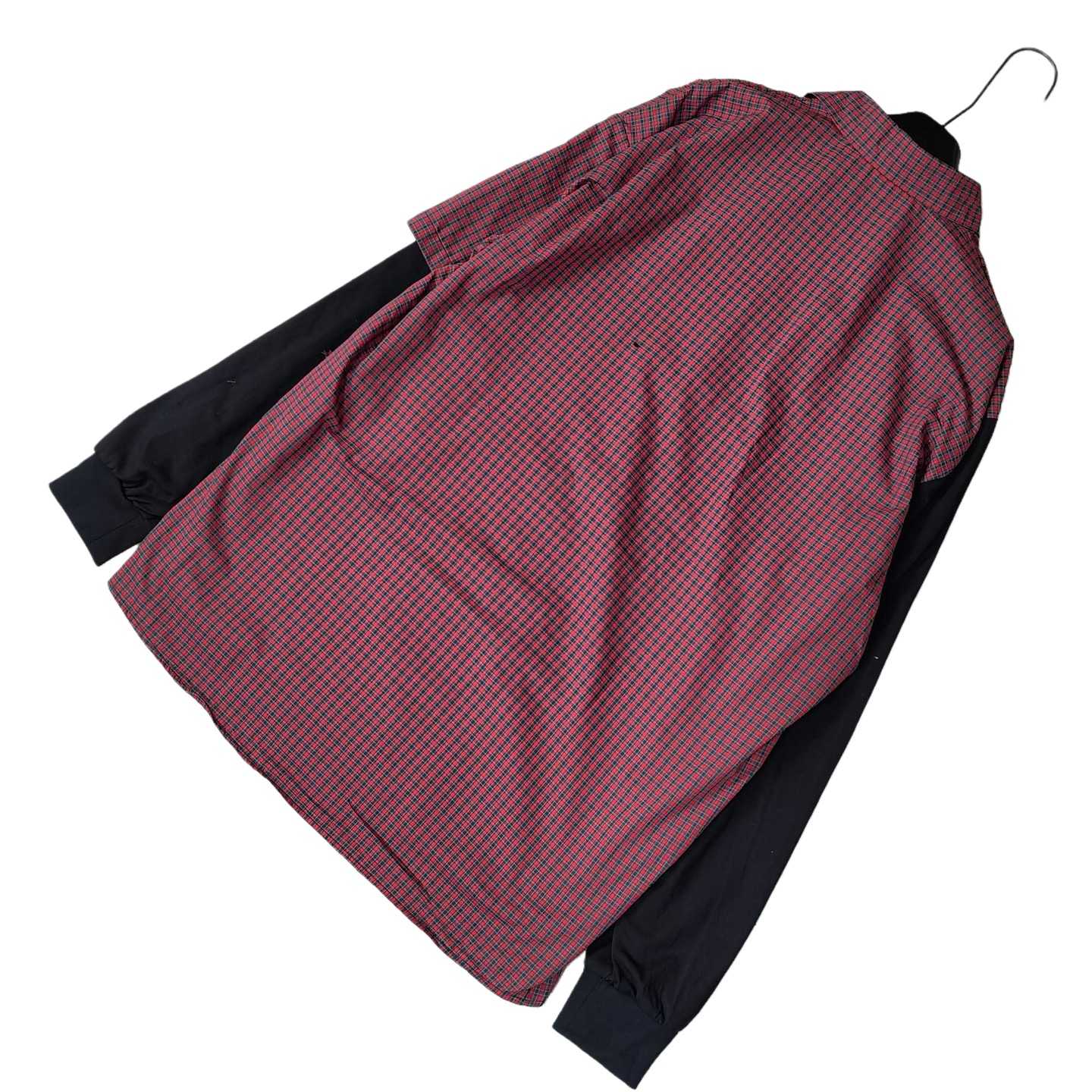 Balenciaga Men's Blue Paneled Long-Sleeve Shirt - EUR FASHION