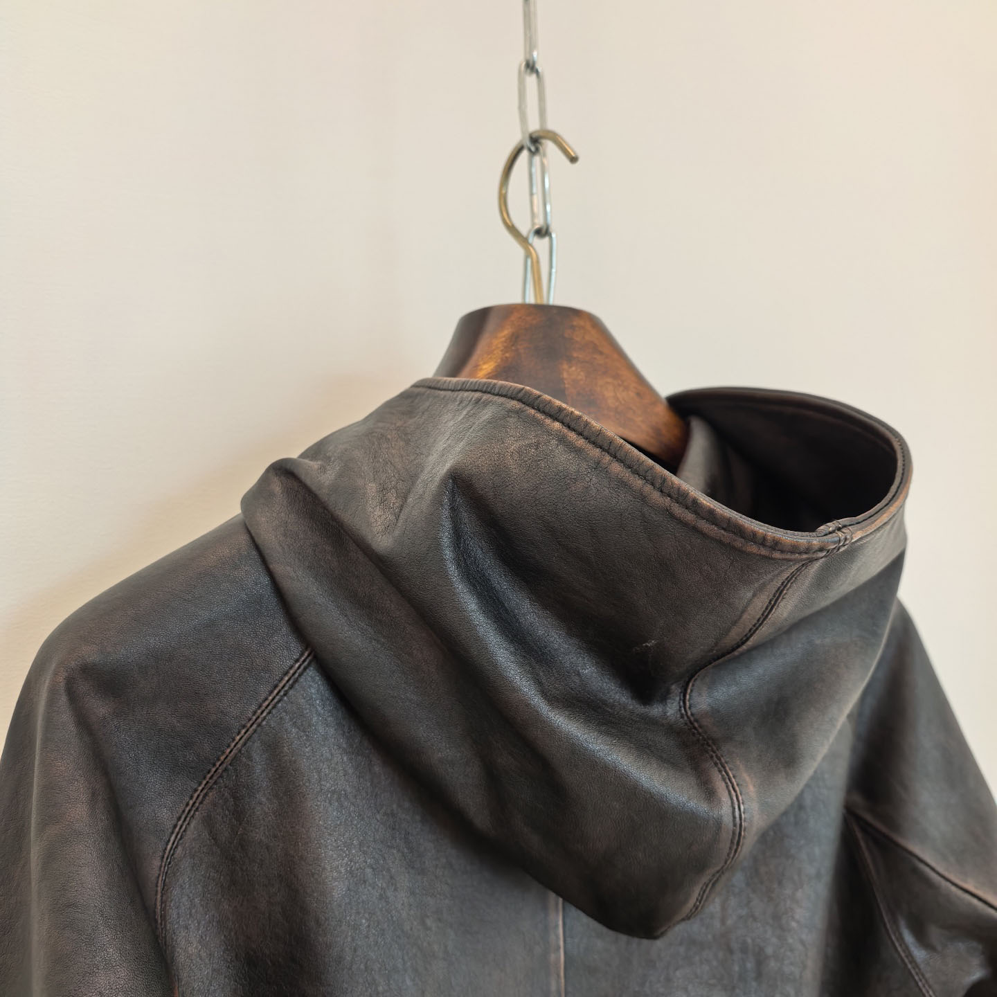 Prada Nappa Leather Hoodie Jacket - EUR FASHION