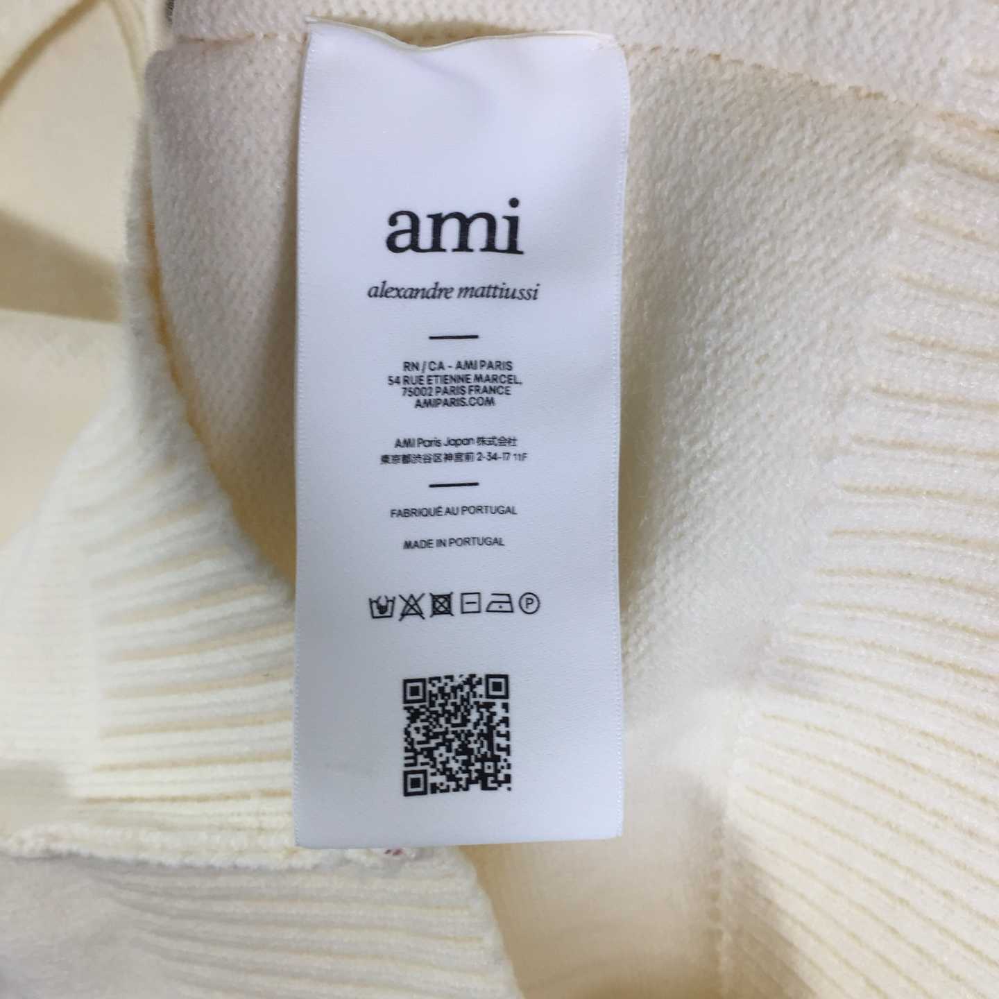 AMI Paris Ami De Coeur Wool Polo Shirt - EUR FASHION