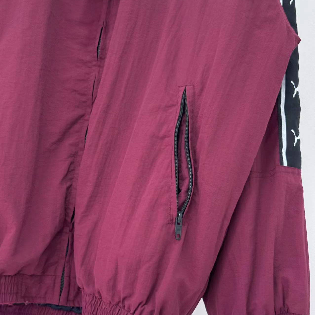 Balenciaga I PUMA Tracksuit Jacket in burgundy - EUR FASHION