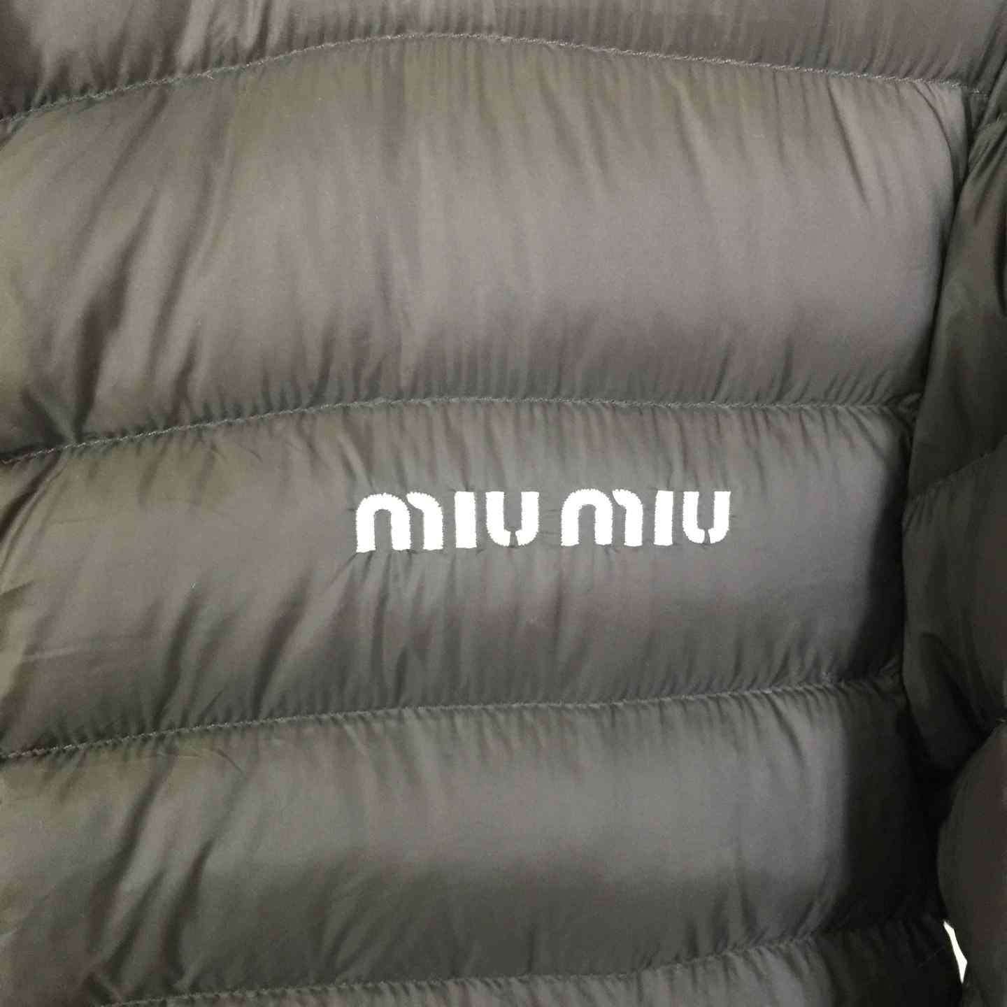 Miu Miu Light Pongé Down Hoodie Jacket - EUR FASHION