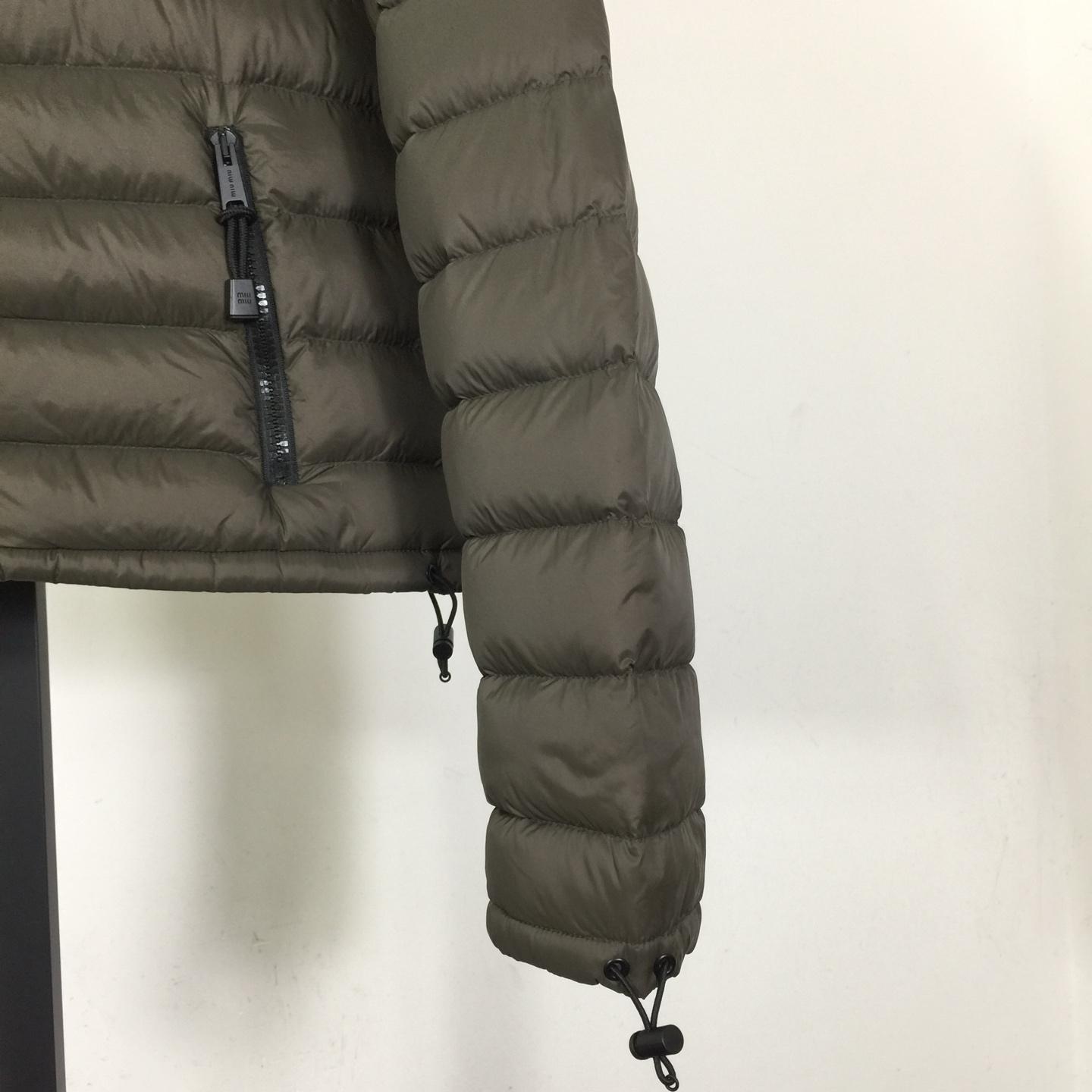 Miu Miu Light Pongé Down Hoodie Jacket - EUR FASHION