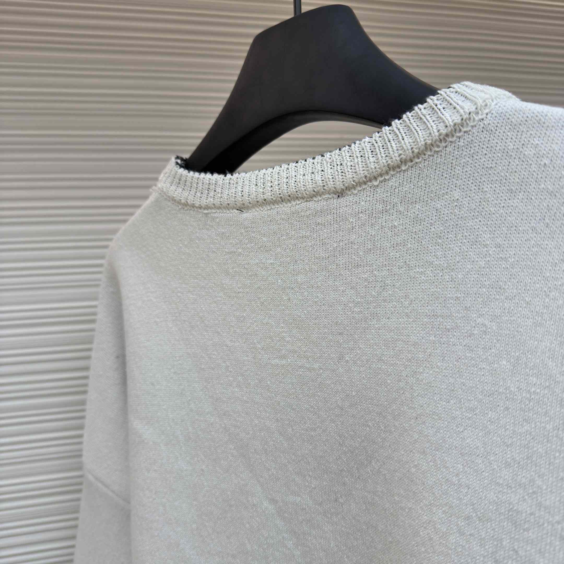 Balenciaga 3B Sports Icon Ski Crewneck In White And Black - EUR FASHION