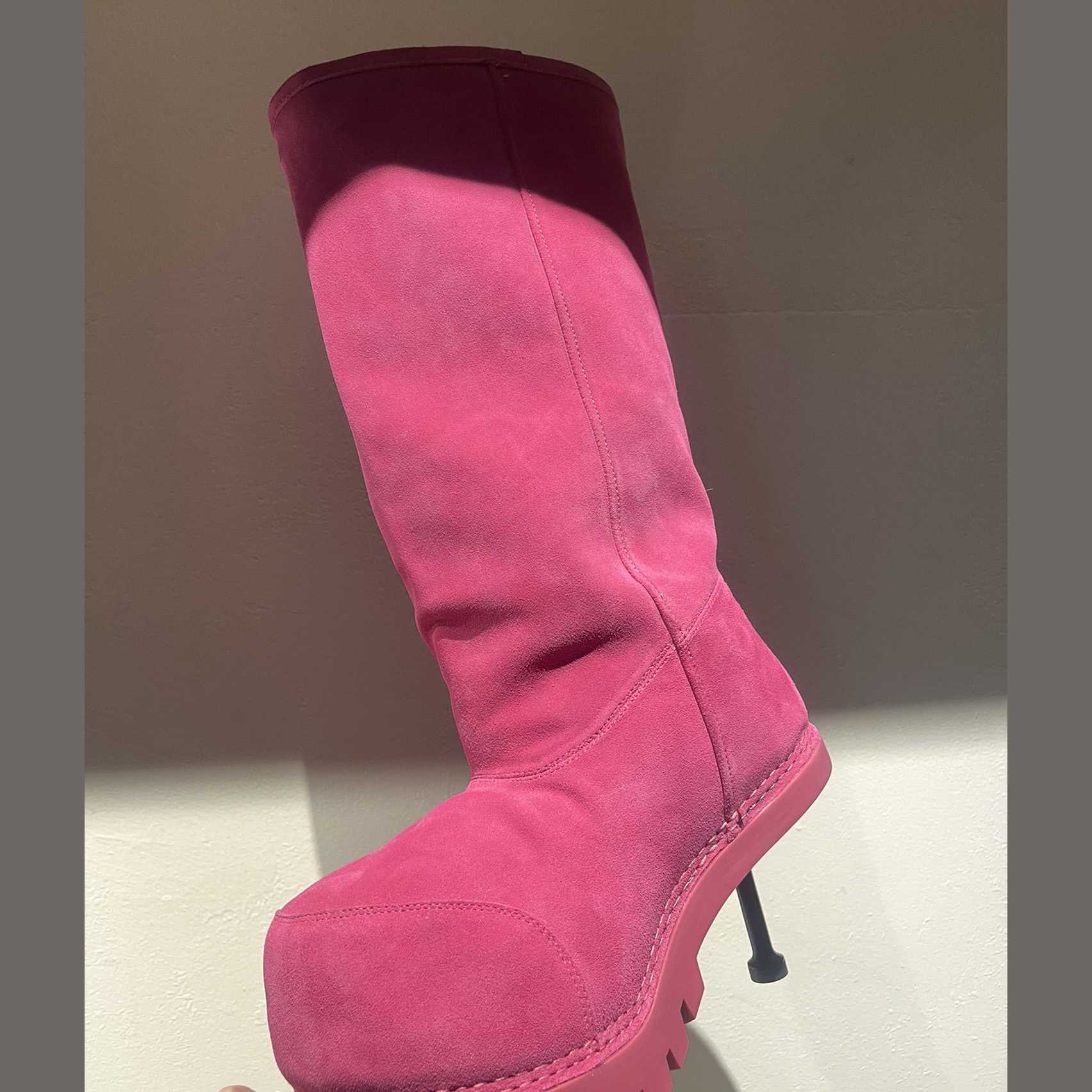 Balenciaga Alaska Fur High Boots - EUR FASHION