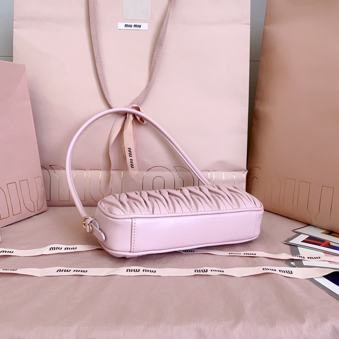 Miu Miu Matelassé Nappa Leather Pouch - EUR FASHION