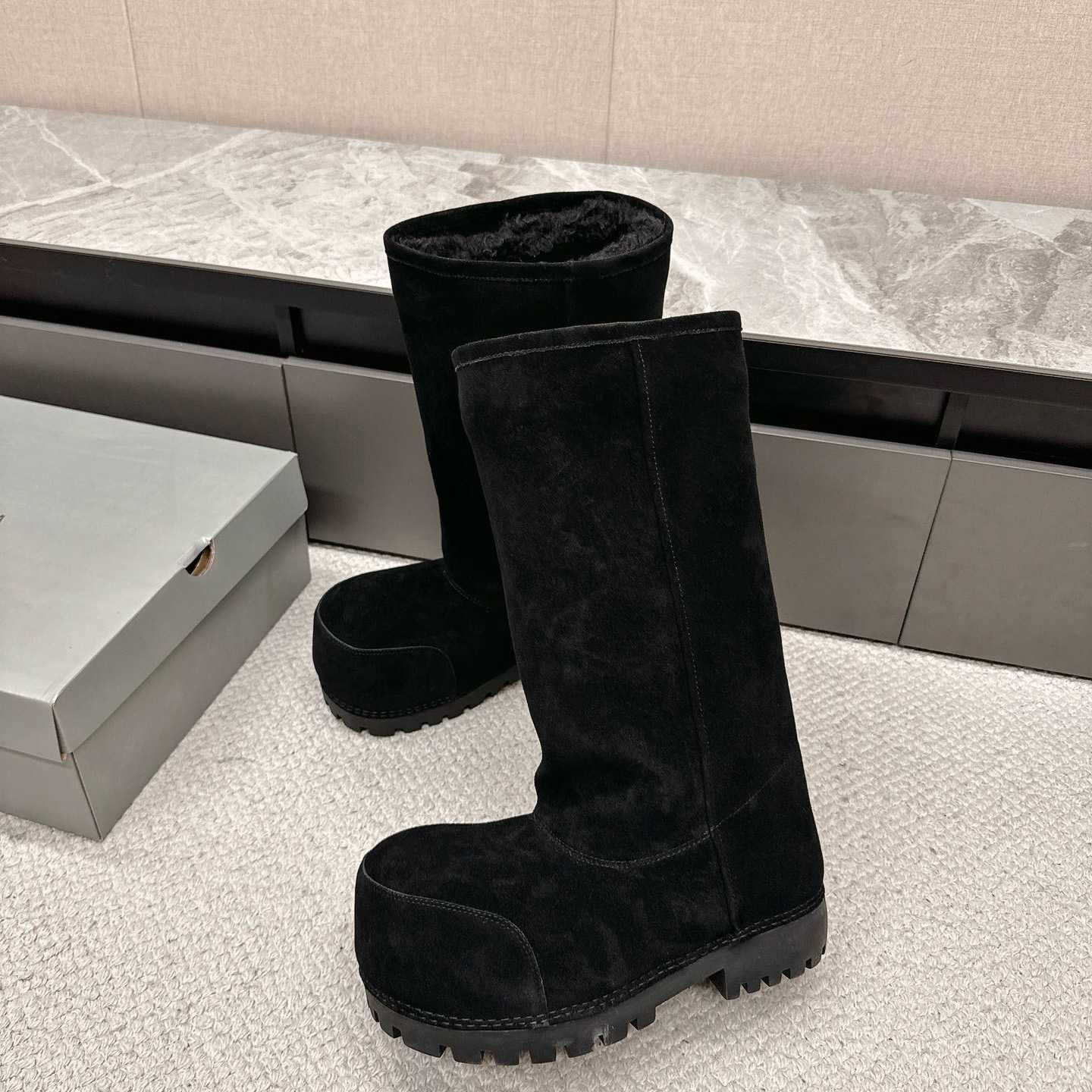 Balenciaga Alaska Fur High Boots - EUR FASHION