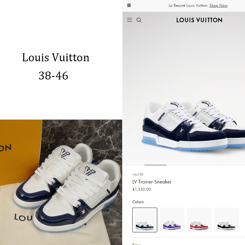 Louis Vuitton LV Trainer Sneaker   1AJ190 - EUR FASHION