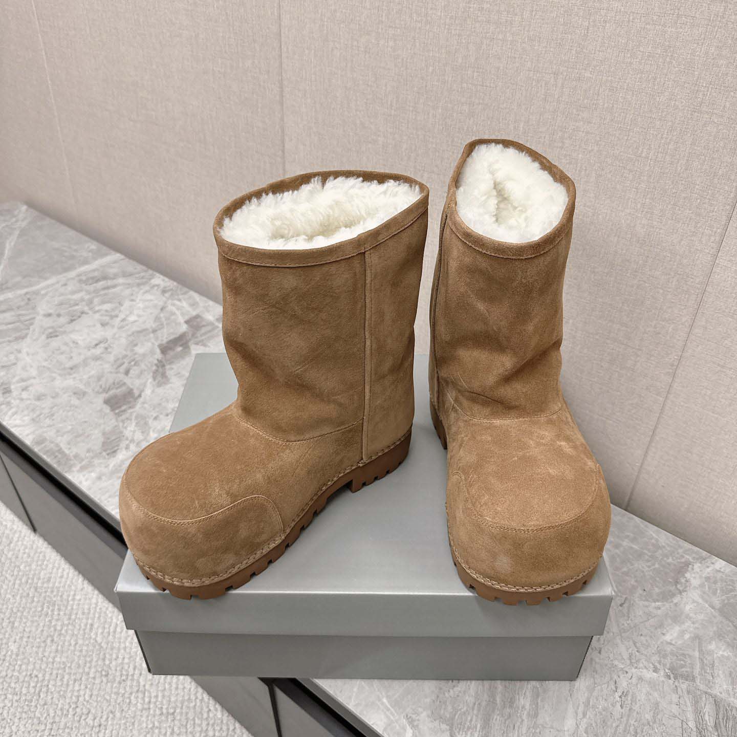 Balenciaga Alaska Fur High Boots - EUR FASHION