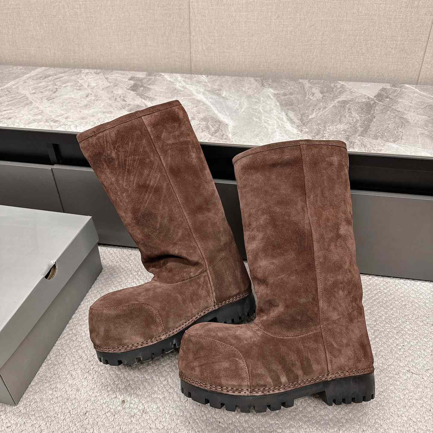 Balenciaga Alaska Fur High Boots - EUR FASHION