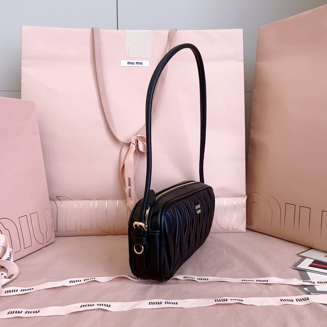 Miu Miu Matelassé Nappa Leather Pouch - EUR FASHION