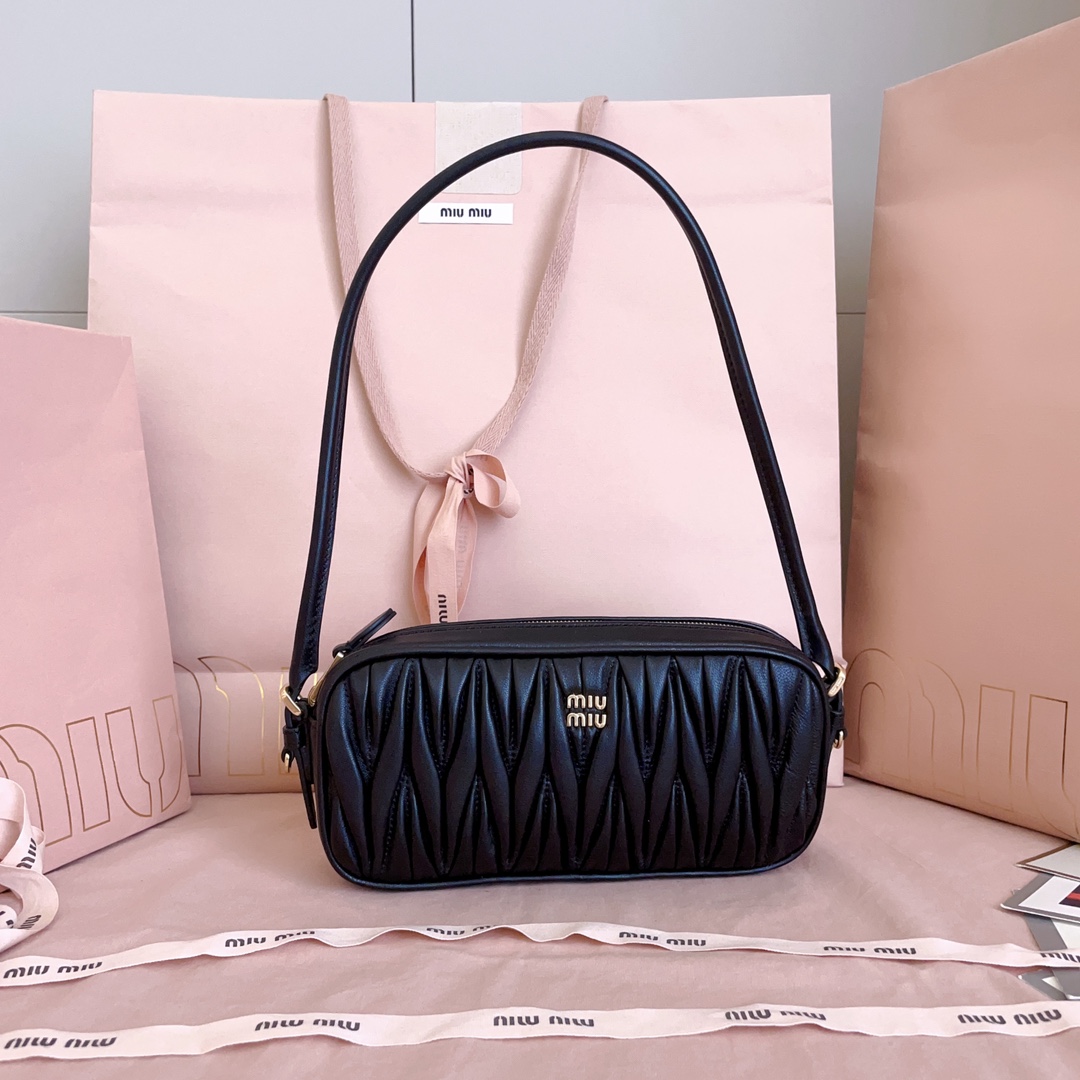 Miu Miu Matelassé Nappa Leather Pouch - EUR FASHION