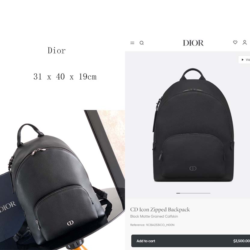 Dior CD Icon Zipped Backpack  - EUR FASHION
