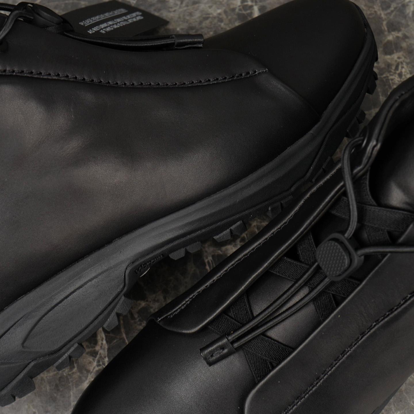 Zegna Black Leather Triple Stitch™ Vetta Sneakers - EUR FASHION