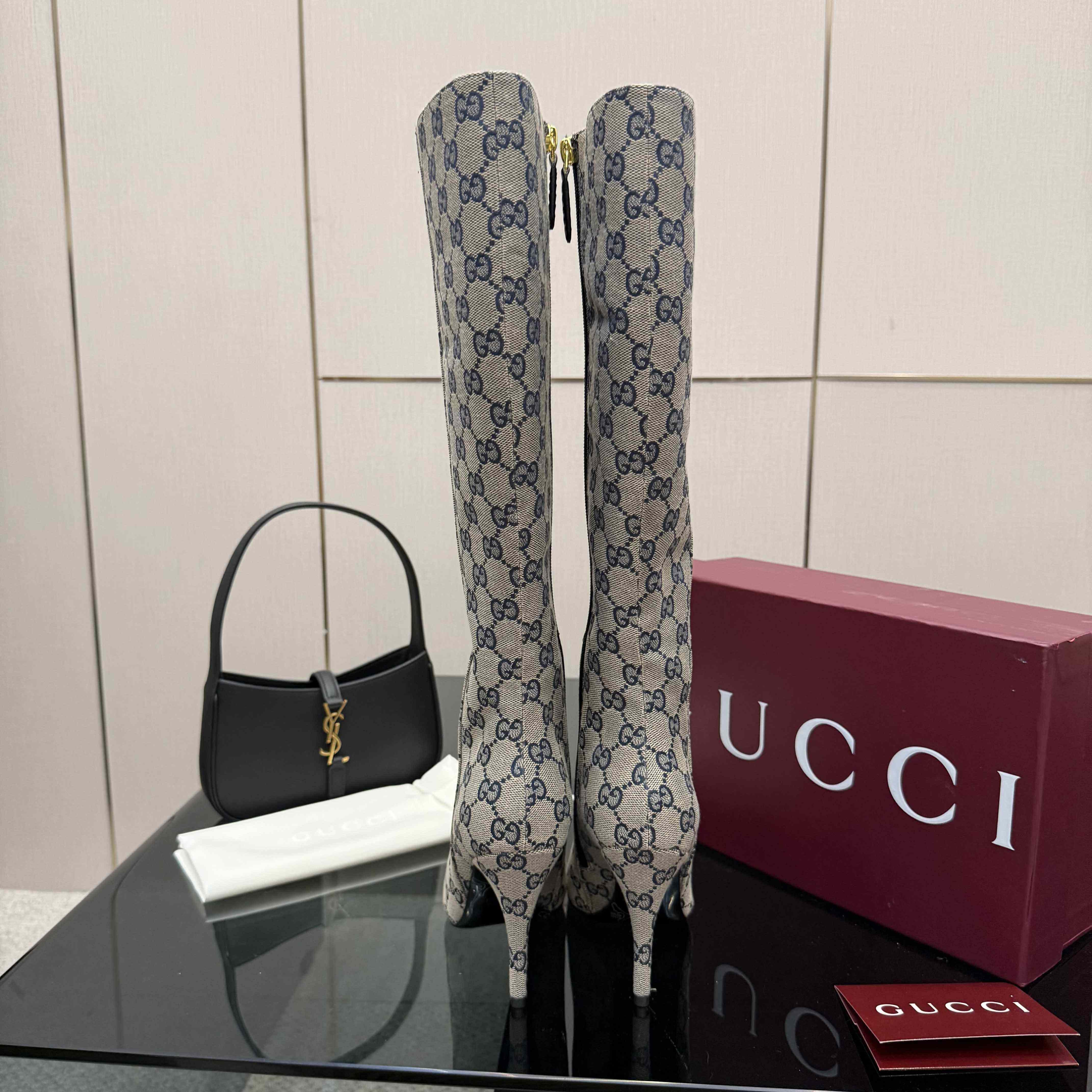 Gucci GG Monogram Knee-high Boots - EUR FASHION