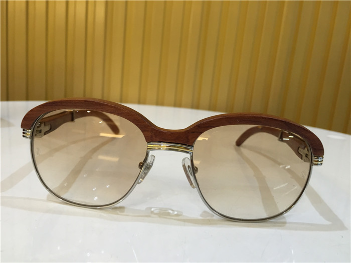 Cartier 1116679 Sunglasses In Silver Brown Gradient - EUR FASHION