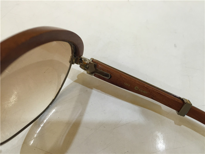 Cartier 1116679 Sunglasses In Silver Brown Gradient - EUR FASHION