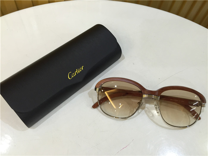 Cartier 1116679 Sunglasses In Silver Brown Gradient - EUR FASHION