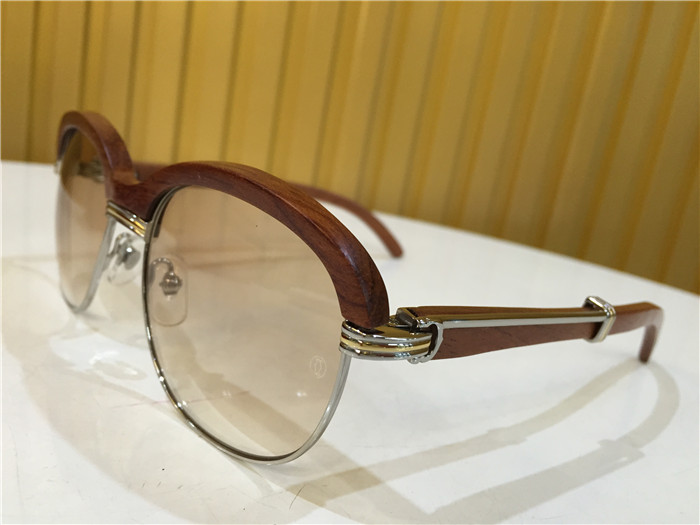 Cartier 1116679 Sunglasses In Silver Brown Gradient - EUR FASHION