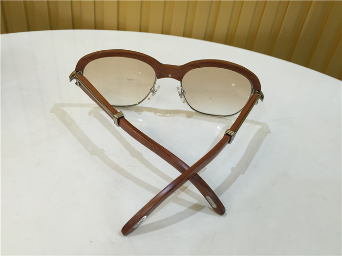 Cartier 1116679 Sunglasses In Silver Brown Gradient - EUR FASHION
