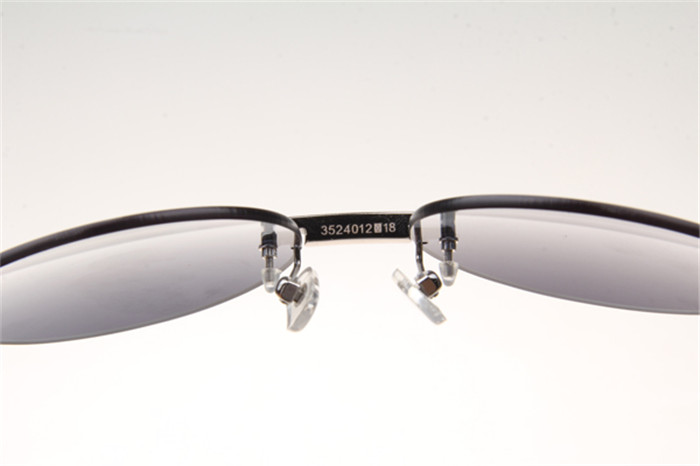 Cartier 3524012 Diamond White Buffalo Sunglasses In Silver With Grey Gradient Round Lens - EUR FASHION