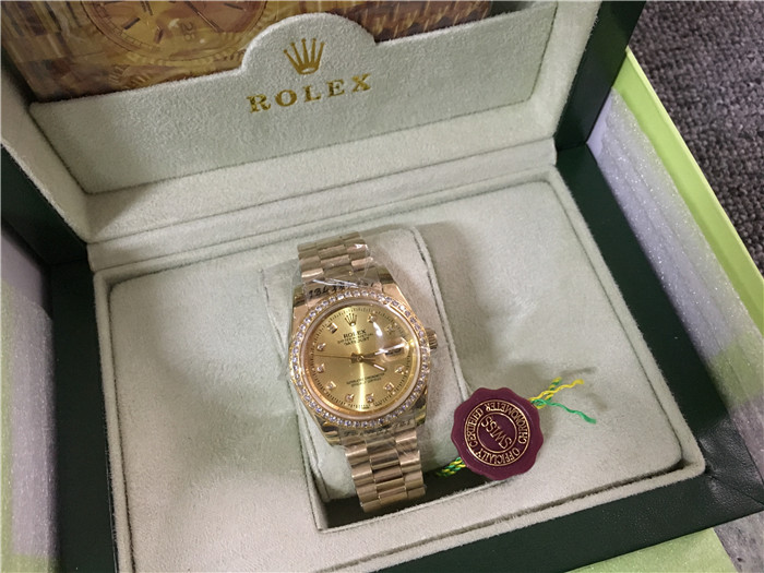Rolex High Quality Oyster Perpetua Pearlmaster 28/31/36 Yellow Gold Diamond Watch - EUR FASHION