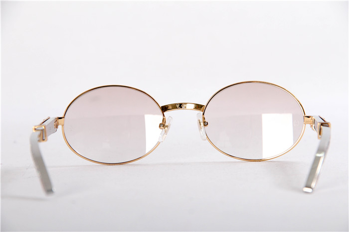 Cartier 7550178 55-22 Diamond Silver Curve Stainless Steel Sunglasses In Gold Brown - EUR FASHION