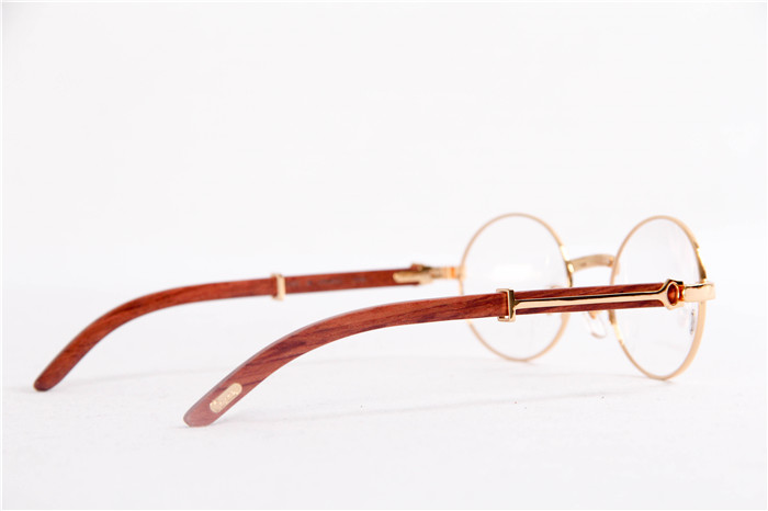 Cartier  51551348 Wood Eyeglasses In Gold - EUR FASHION