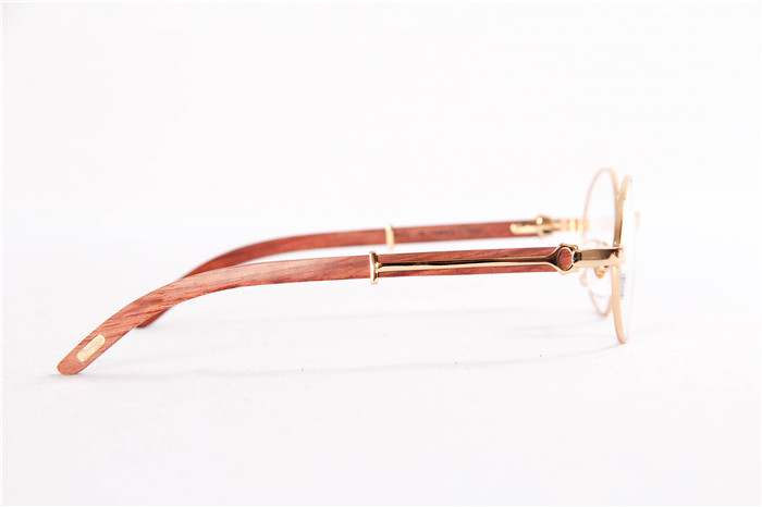 Cartier  51551348 Wood Eyeglasses In Gold - EUR FASHION