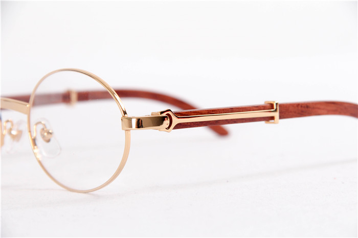 Cartier  51551348 Wood Eyeglasses In Gold - EUR FASHION