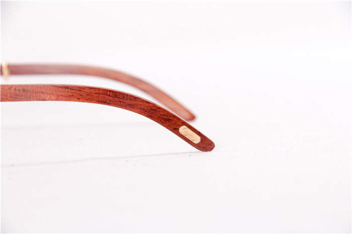 Cartier  51551348 Wood Eyeglasses In Gold - EUR FASHION