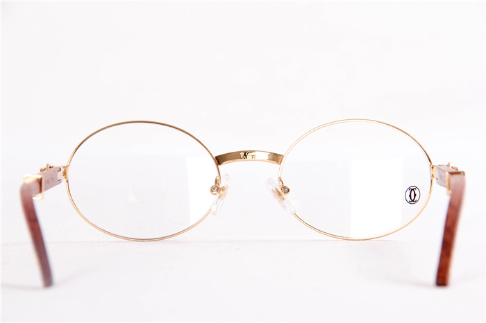 Cartier  51551348 Wood Eyeglasses In Gold - EUR FASHION