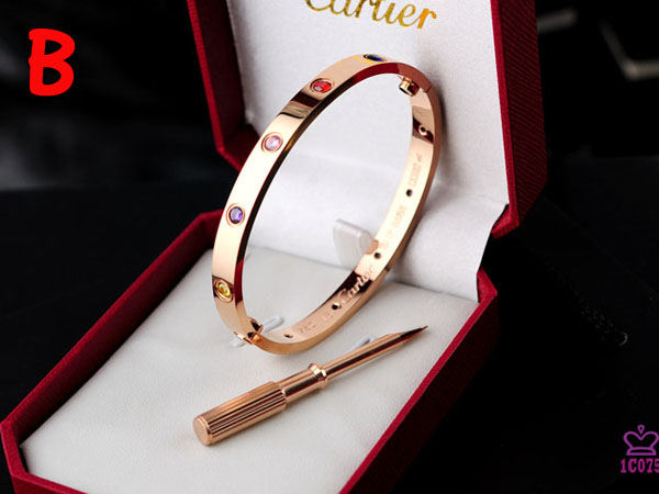 Cartier Love Bracelet Rose Gold With Colorful Stones - EUR FASHION
