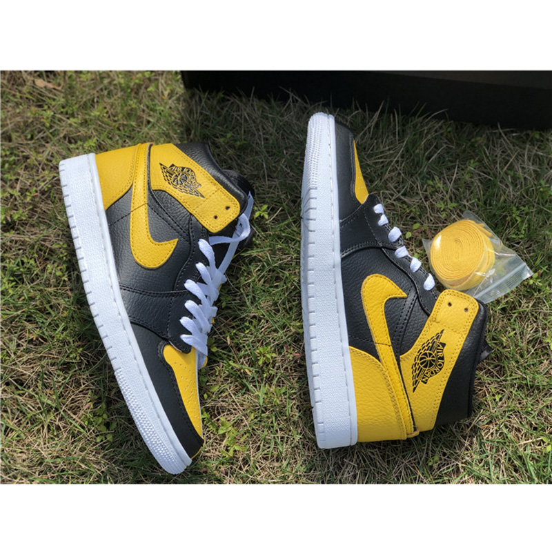 Jordan AJ1 Retro High Black/Yellow/White - EUR FASHION