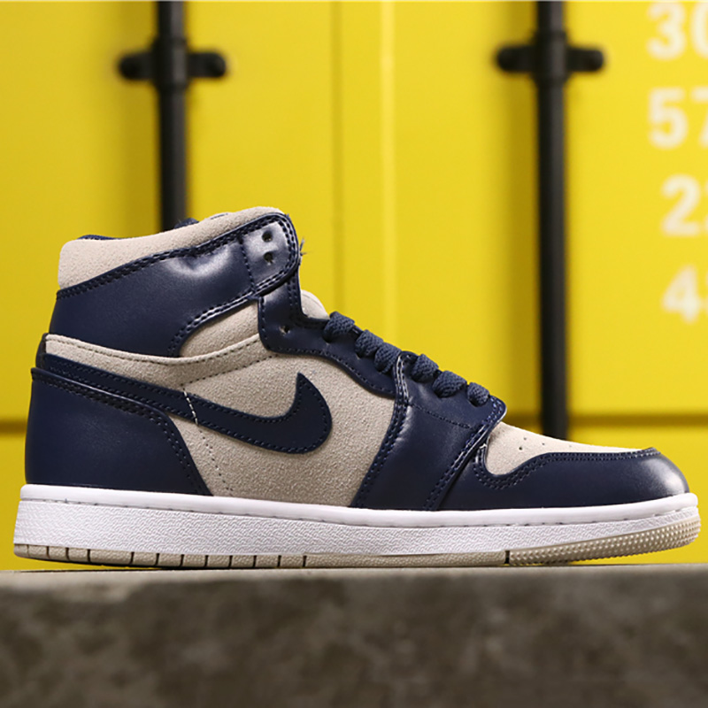 Jordan AJ1 Mid Top WMNS Navy Blue - EUR FASHION