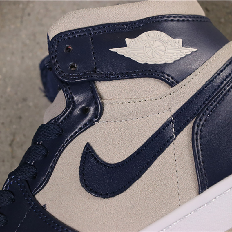 Jordan AJ1 Mid Top WMNS Navy Blue - EUR FASHION