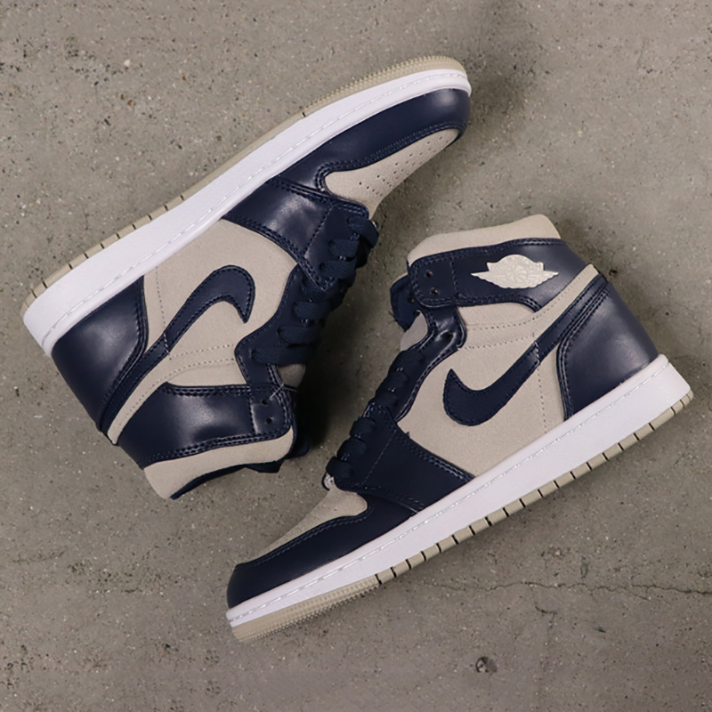 Jordan AJ1 Mid Top WMNS Navy Blue - EUR FASHION
