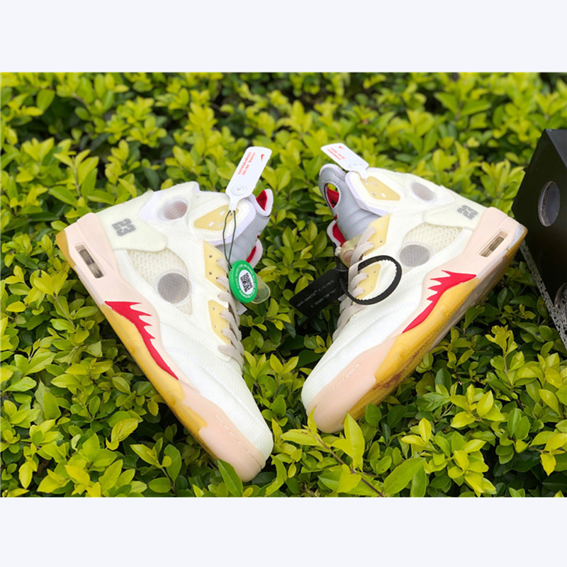 Jordan Offwhite X AJ5 White/Fire Red  - EUR FASHION