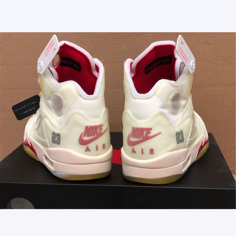 Jordan Offwhite X AJ5 White/Fire Red  - EUR FASHION