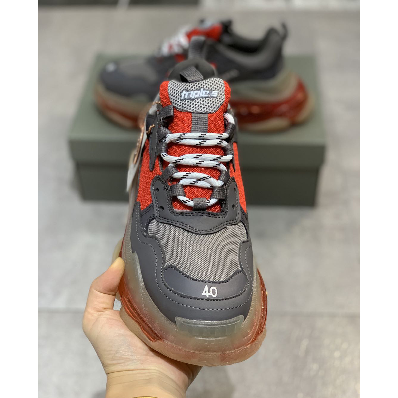Balenciaga Triple S Clear Sole Sneaker  - EUR FASHION