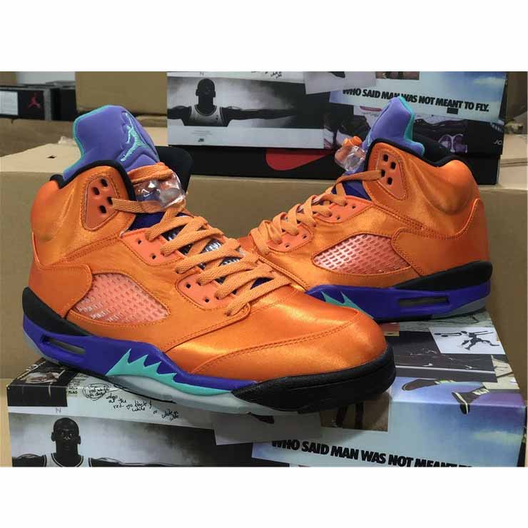 Air Jordan 5 Retro Orange Purple Green - EUR FASHION